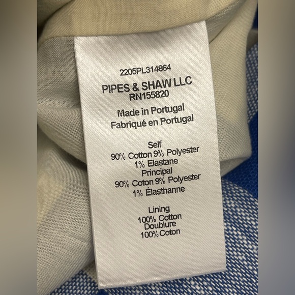 Veronica Beard Blue White Gingham Sleeveless Mock Neck Top Size 4 - Picture 5 of 6